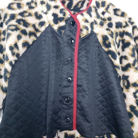 Maurices Size 2X Cheetah Print Snap Button Front/Side Pockets Pullover Jacket - Picture 3 of 6